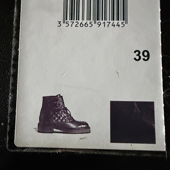 CHANEL Black Quilted Combat Boots - Picture 6 of 9